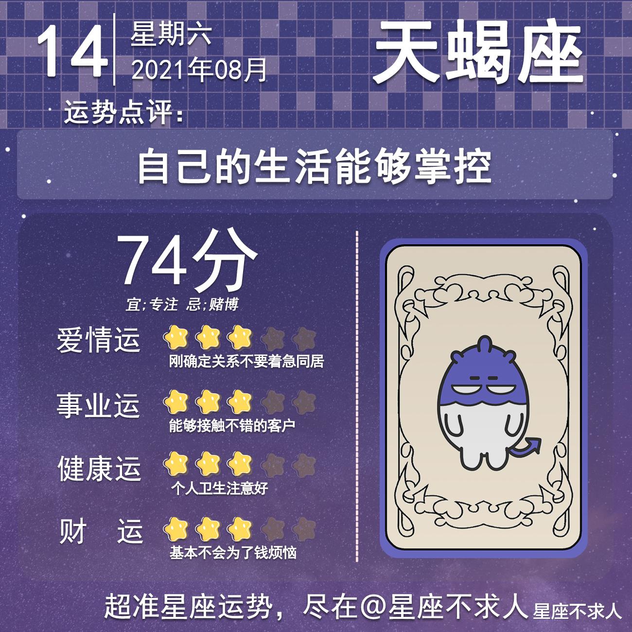 星座不求人|十二星座8月14号运势