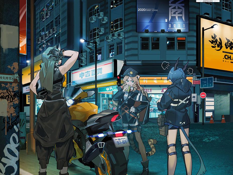 明日方舟|明日方舟2022元旦新年贺图 喝酒不摘面罩 刷大羊姐妹好感度的博士