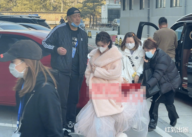 毛晓彤|众星录制央视文联春晚:唐艺昕穿貂显霸气,毛晓彤被冻到裹紧大衣