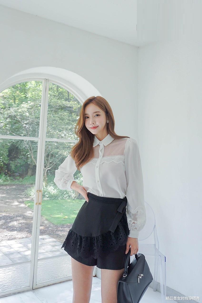 衬衫|雪纺衬衫搭配短裙裤，尽显淑女气质