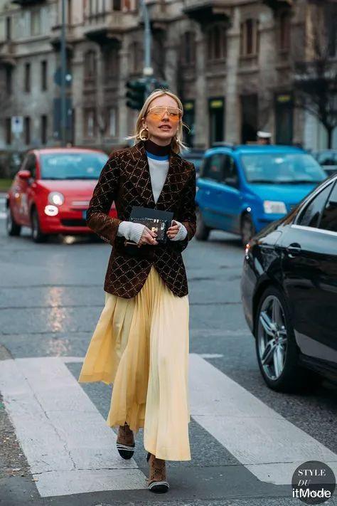 itMode 西服+裙子=入秋超火混搭套路,好看爆了!