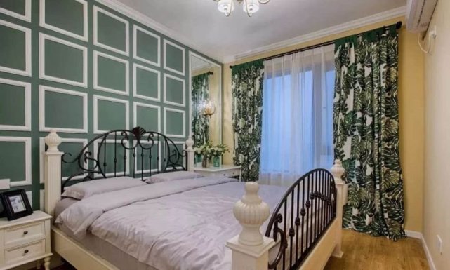 70平蓝色为主色调的现代美式风格，让你的客厅显得大