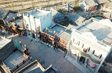 舜网 华谊兄弟电影城老济南街建设收尾