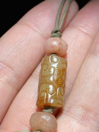 和田玉籽料|战汉 老和田玉籽料 玉配饰 蟠虺纹勒 玉牛 汉玉印 组珮挂件