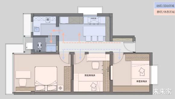 |舍弃客厅，定制满屋柜子，她把58㎡改成3间房，无可挑剔！