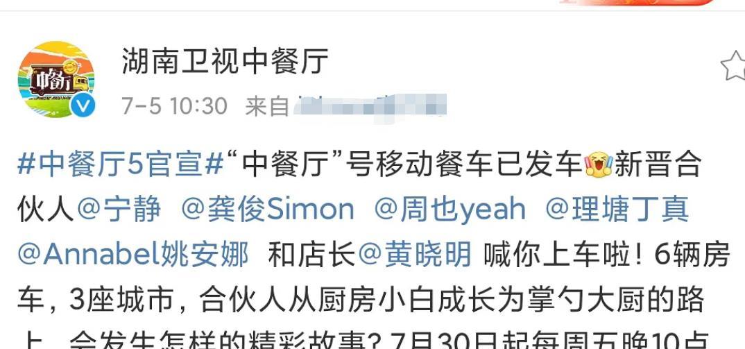 姚安娜|《中餐厅5》海报：姚安娜独自站后排，颜值普通头比周也大一圈