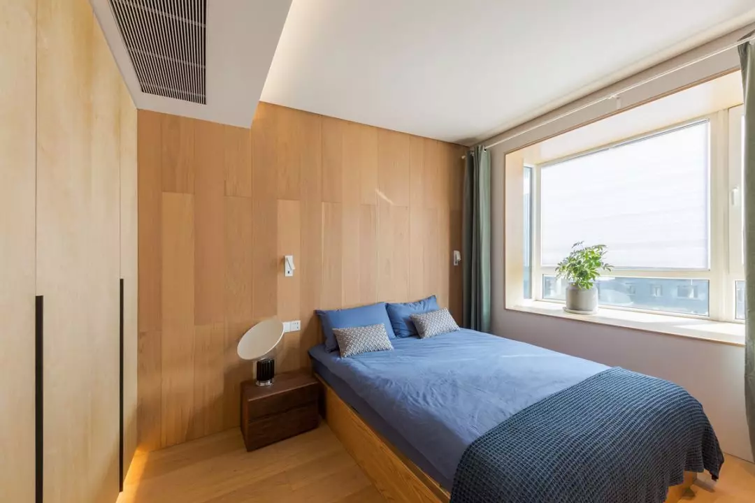 背景墙|64平二居室简约风，几何六边砖搭配温馨木质，漂亮！