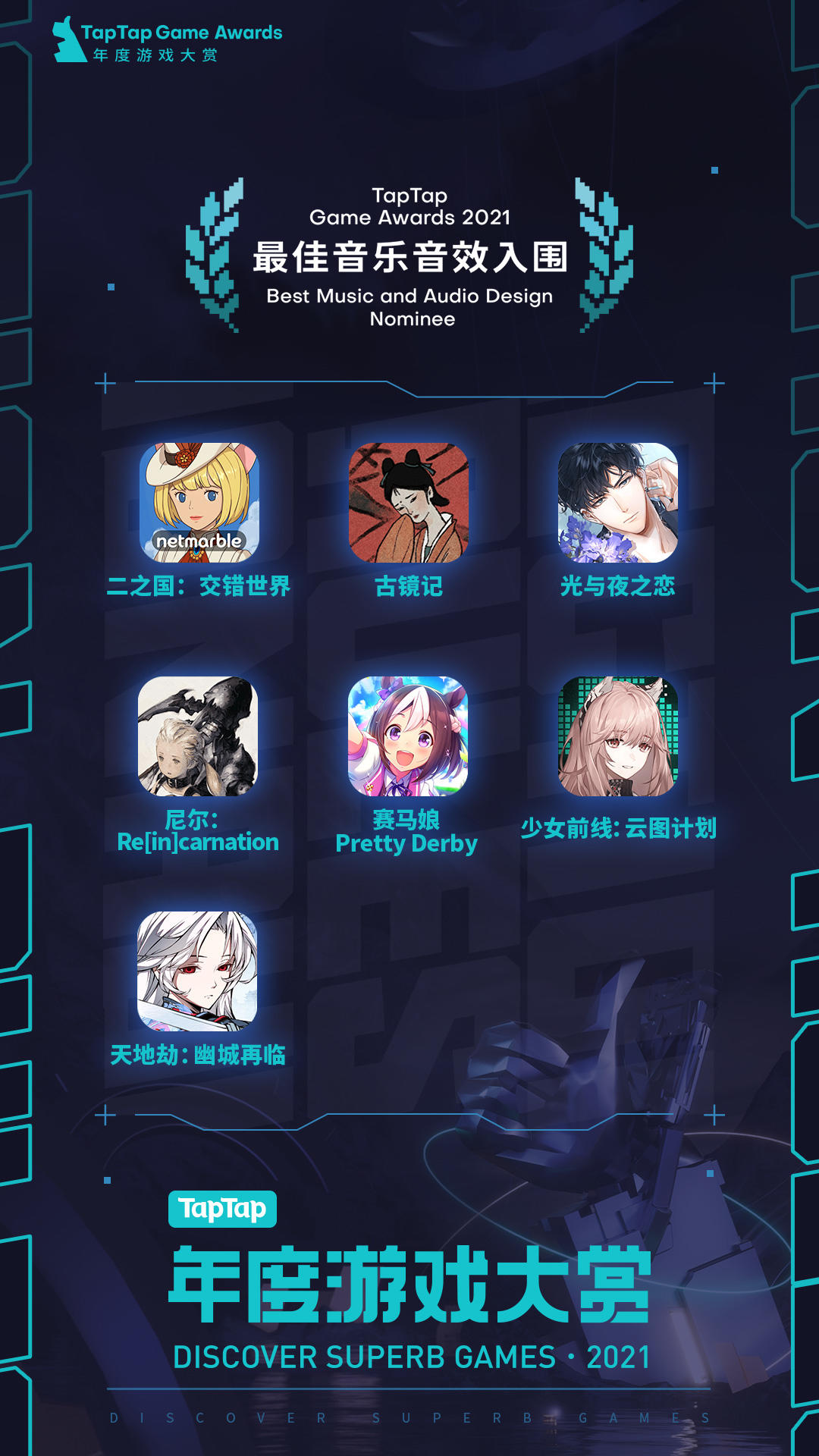 taptap|2021年TapTap年度游戏大赏入围游戏公布