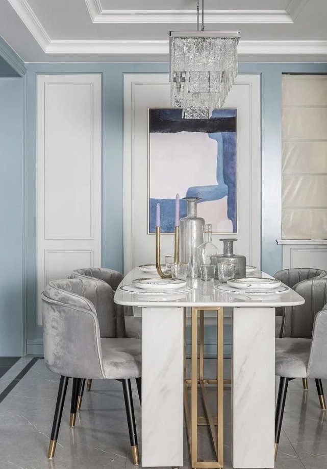 120㎡轻奢美式风格装修,全屋莫兰迪色系给你一个温馨的家