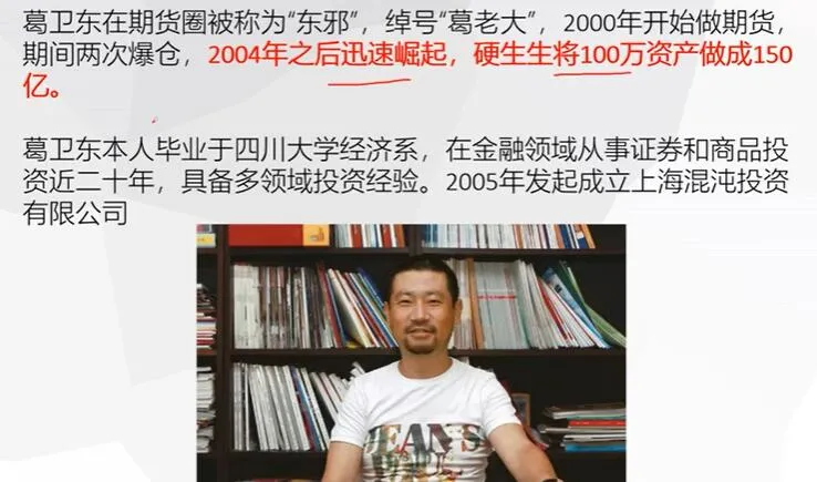 护士 从10万赚到160亿靠赌？期货大佬葛卫东：投资太“顺”是一种什么体验？