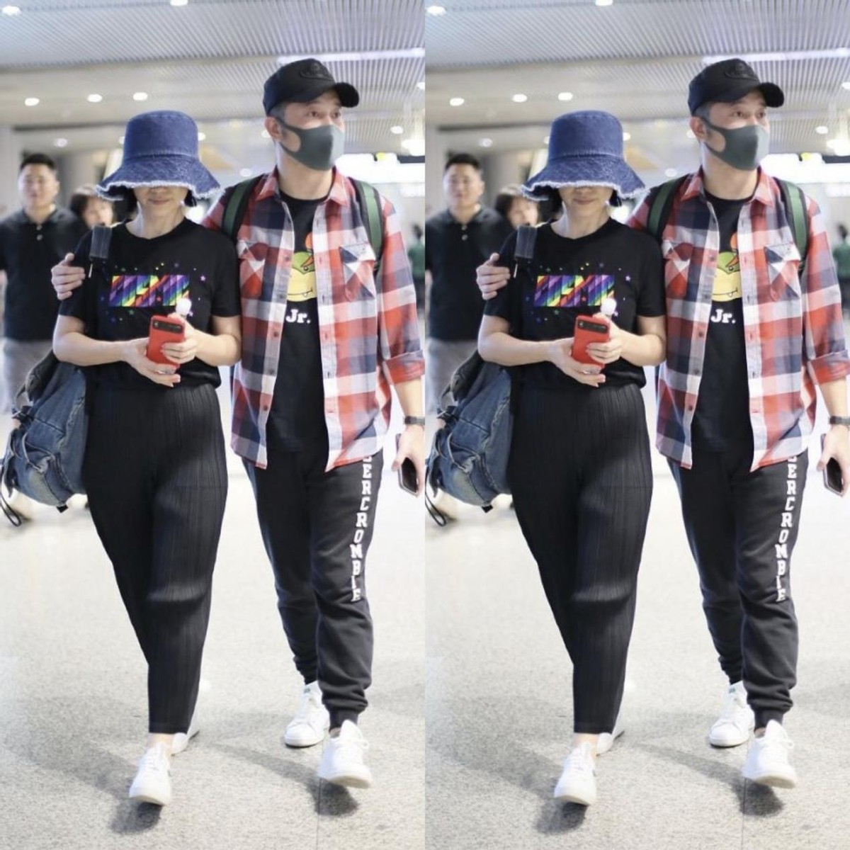白小白的衣橱|胡可沙溢都老夫老妻了还这么腻歪，走路也要搂着，还挺让人羡慕的