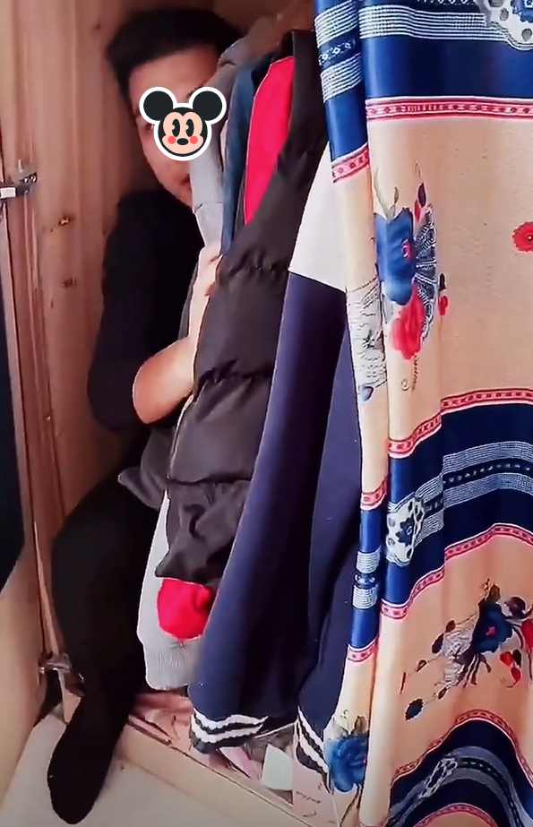 “他是修水龙头的”,男主人恼怒质问躲进衣柜男子,妻子淡定回应