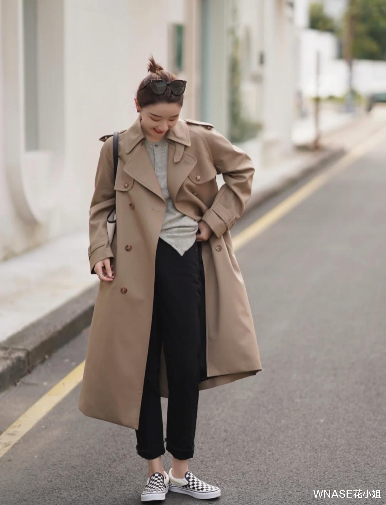 WNASE花小姐 今年风衣流行穿得“松弛”！气质好看，胖女孩也能穿