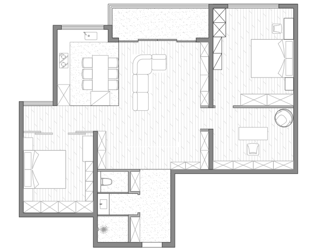 95平现代简约风三居室，没有其他要求就是简单实用