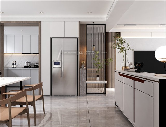 滇池康城130m2简约风格丨2021流行的无主灯设计，太美了