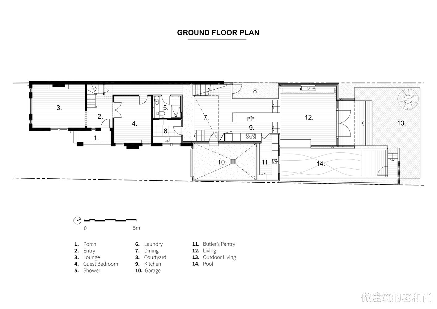 别墅|联排别墅的扩建住宅：狭长地块上增加的功能区，满足变化的需求