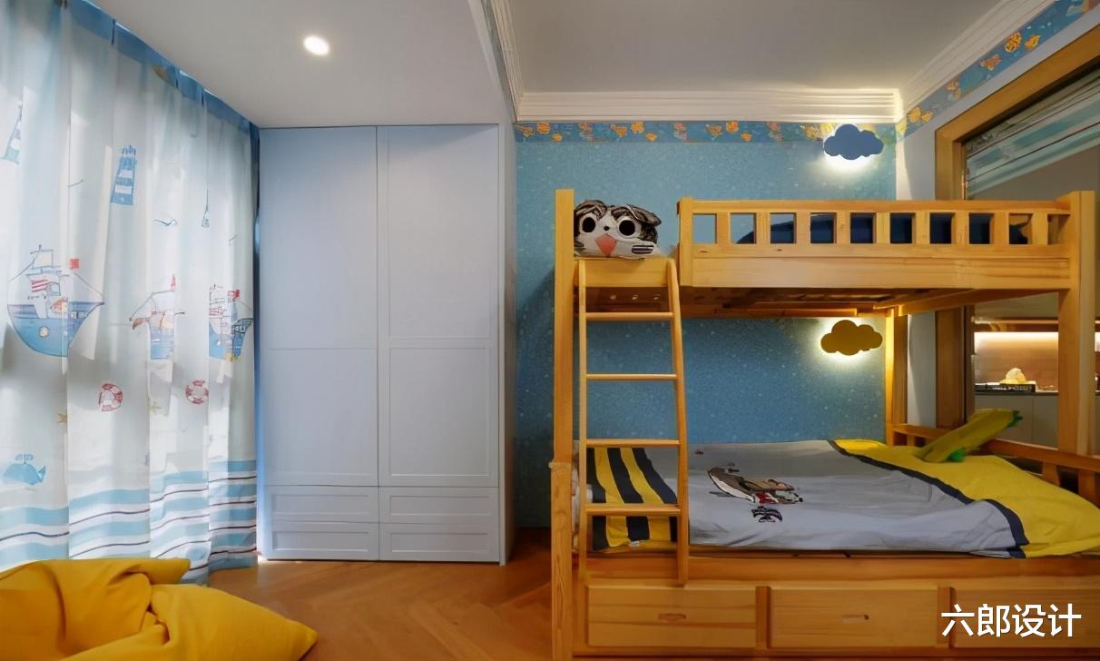 六郎设计|20万打造40㎡绝美小家,儿童房温馨又舒适,一家四口住其乐融融!