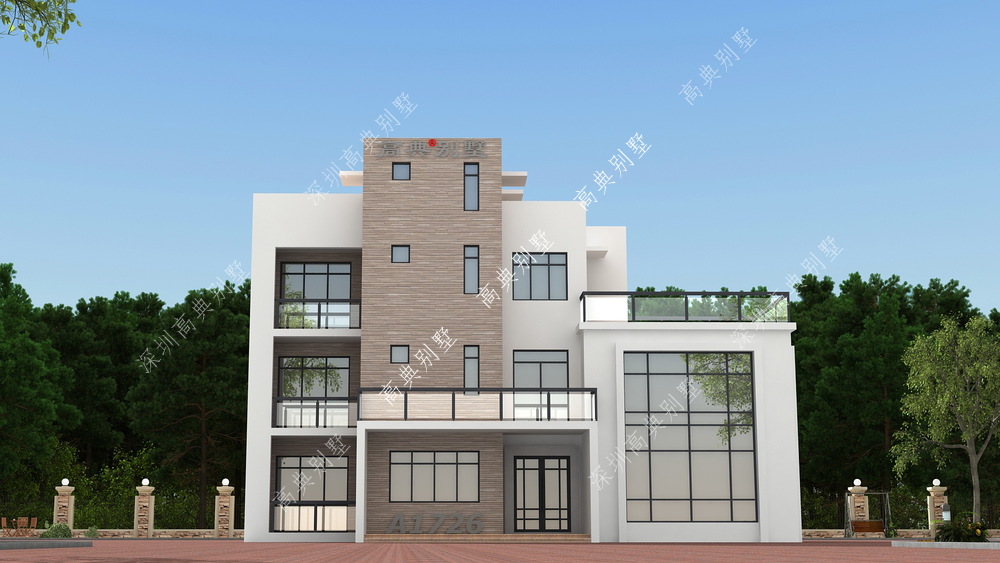 平屋顶的现代别墅,时尚大气,相信大家都会很喜爱的。