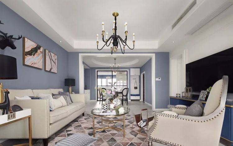 |新房装修非常漂亮，一个客厅尽显奢华大气！