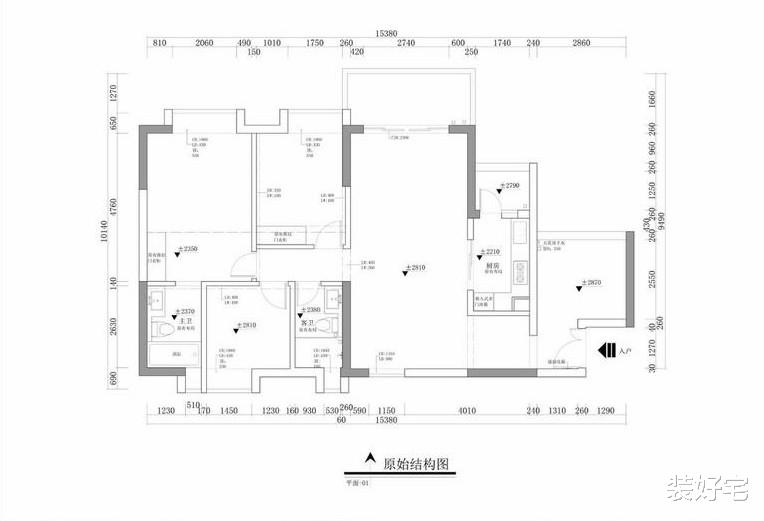 装好宅|将入户花园改成书房，增加收纳空间，打造更实用的三居室