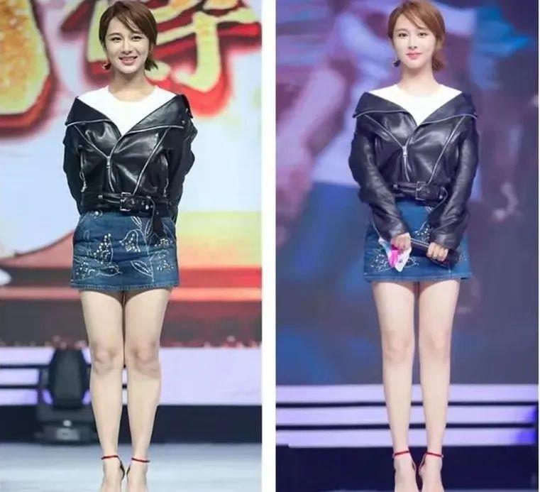 修图|女星红毯长腿众相，精修图细长笔直，现场生图腿粗圆润