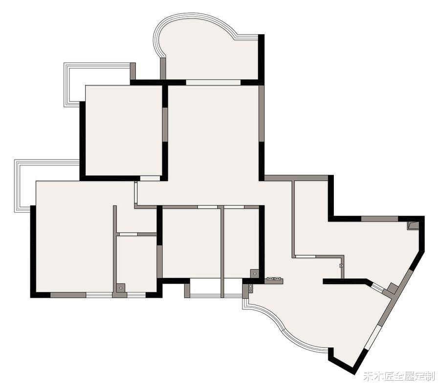 禾木匠全屋定制 153㎡六口之家，现代简约风，整洁大方又从容优雅！