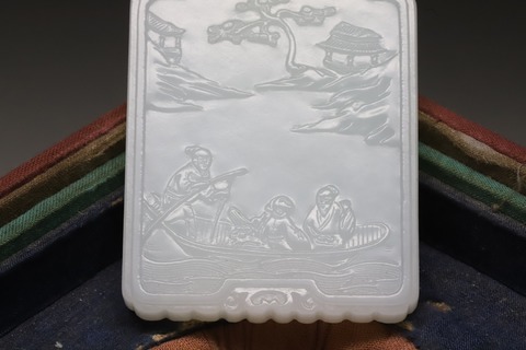 |舊?藏 : 和田玉“一级白 仙人乘槎”时云牌