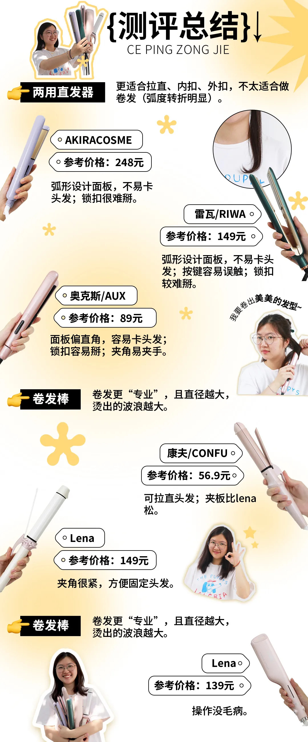 卷发|卷发器测评丨烫了十几个头，终于知道手残党买哪种不出错？
