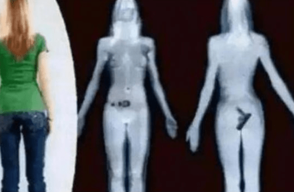 女孩 过安检真会暴露女孩隐私吗？看到屏幕显示内容后，网友都笑了