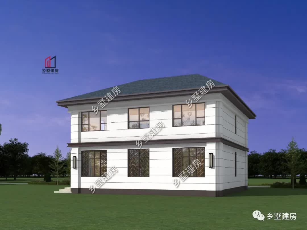 |这样的别墅你见过吗，二层新中式风格，典雅大气有内涵