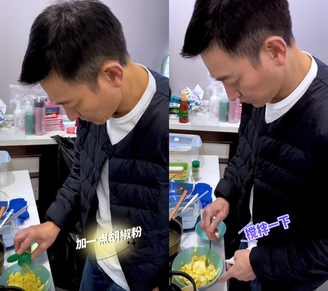刘德华|60岁刘德华下厨做鸡蛋吐司！大口吞咽一脸满足，嘴角粘上面包屑