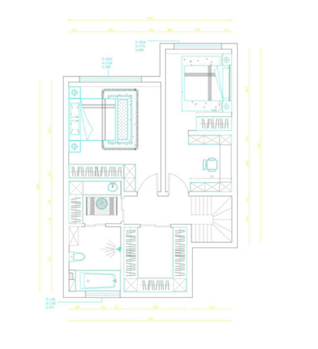 173平现代风复式房子，金色装饰线配色高端大气