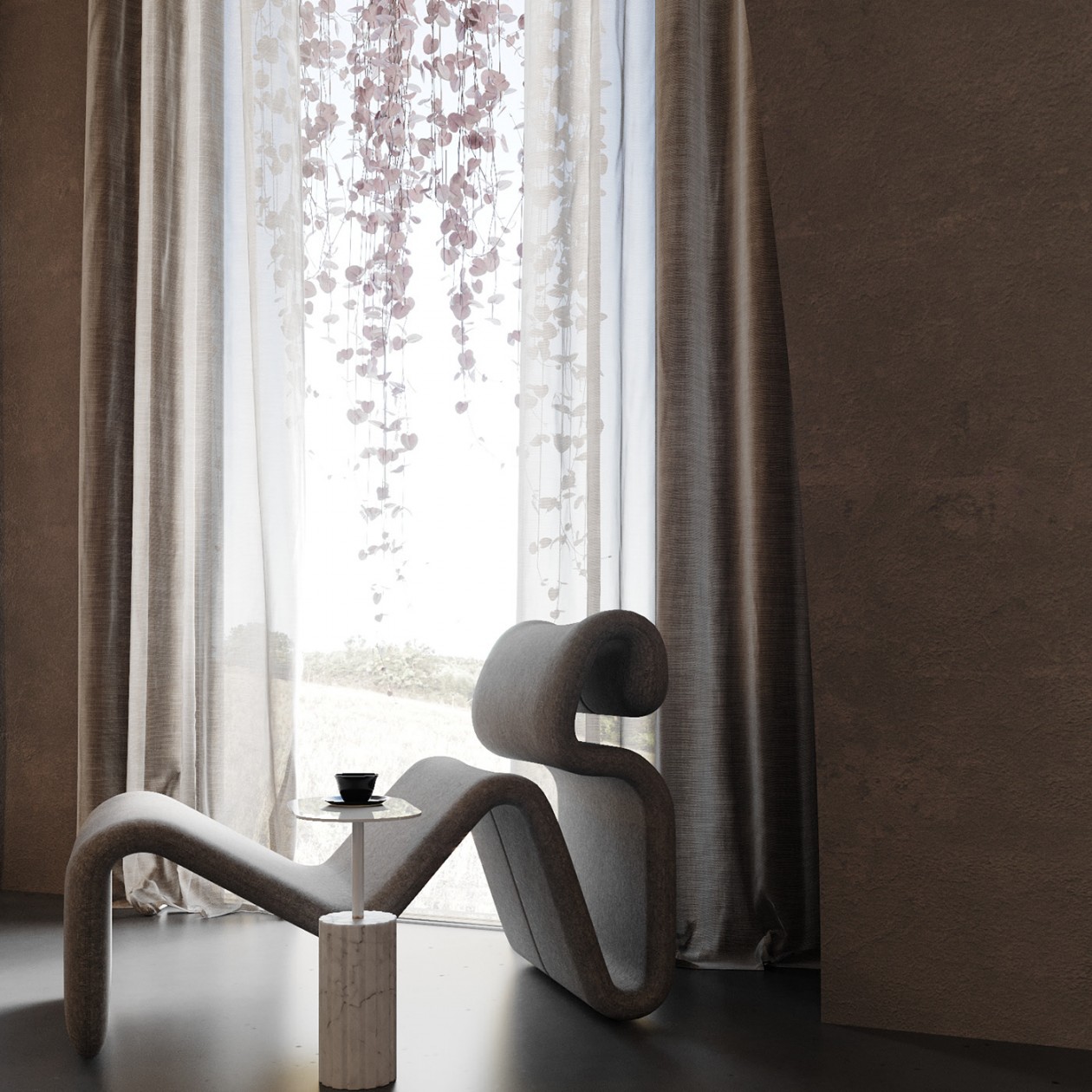 洛小丸子|极简侘寂风公寓，质朴的高级感！