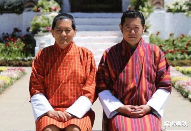 不丹老國王和兒子站一起像兄弟，娶4個親姐妹，生下5朵雪域金花-圖3