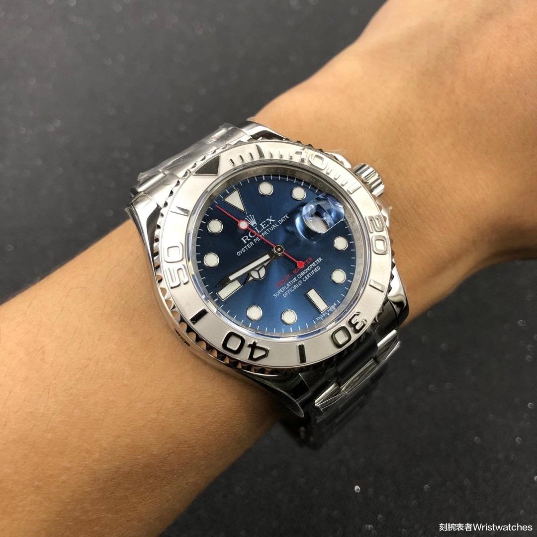 刻腕表者Wristwatches|AR厂劳力士灰盘蓝针游艇复刻表细节工艺怎么样？