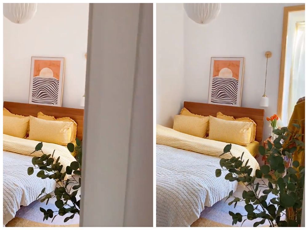 她用暖色装修自家两室一厅，阳光照入家中太温馨，网友：理想住宅