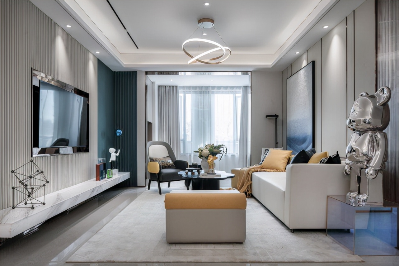 117平米现代风三居室,儿童房创造一个家的科技童真王国