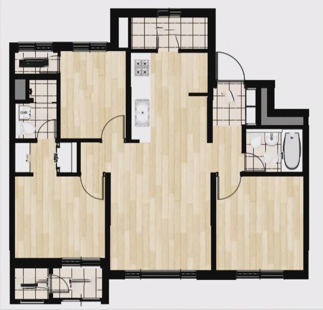 79㎡新房“去繁求简”，衣帽间、娱乐室、双卫生间…简单新婚生活