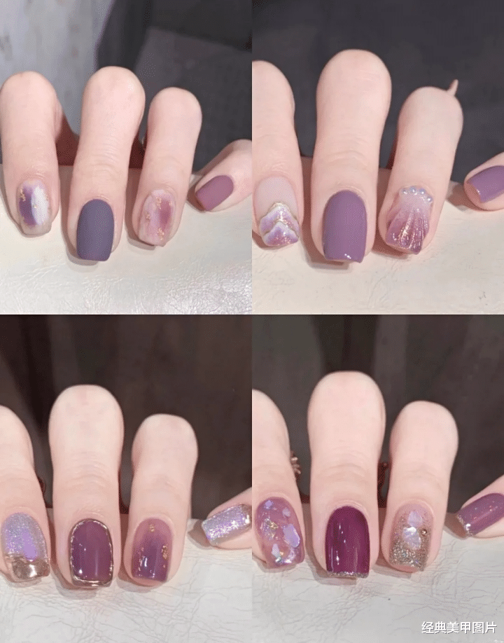打底裤|高贵优雅的紫色美甲，气质又巨显白，33款中肯定有你想要的