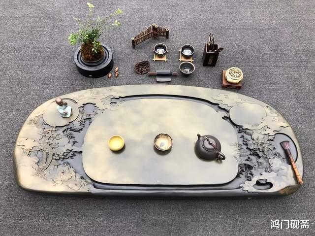 雕刻|100吨石头中仅此一块，我拿给手艺人刻成石茶盘，成品比玉还美