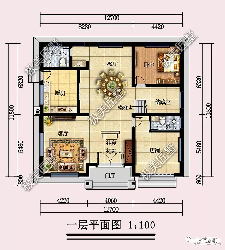 二层平屋顶别墅,外观简约大气,内里布局舒适,值得一看!