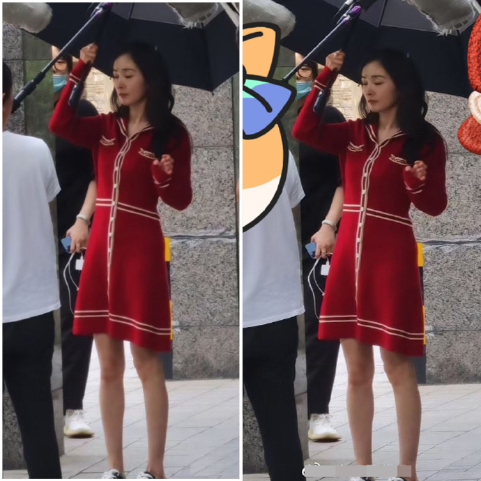 杨幂|杨幂身材好到什么程度？单看就3分美的红裙，硬是被她穿成了10分