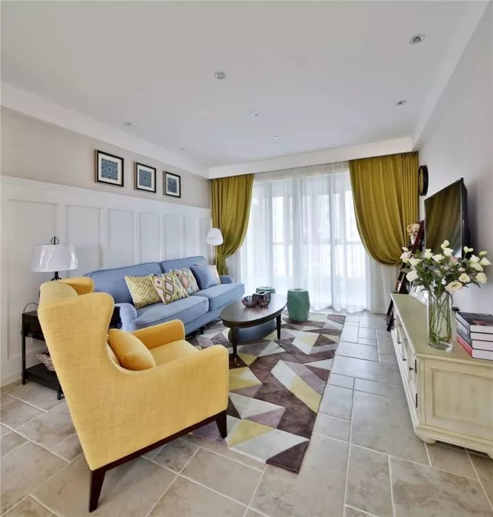 装修设计指南|110㎡美式两居，简约温馨的设计，清新淡雅！