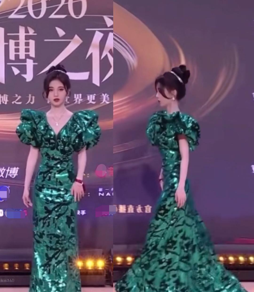 Angelababy|2021年女星红毯翻车造型，赵丽颖显老气，杨颖头大身小