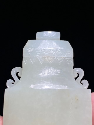 和田玉籽料|清 和田玉籽料 白玉 吉庆童子 玉瓶