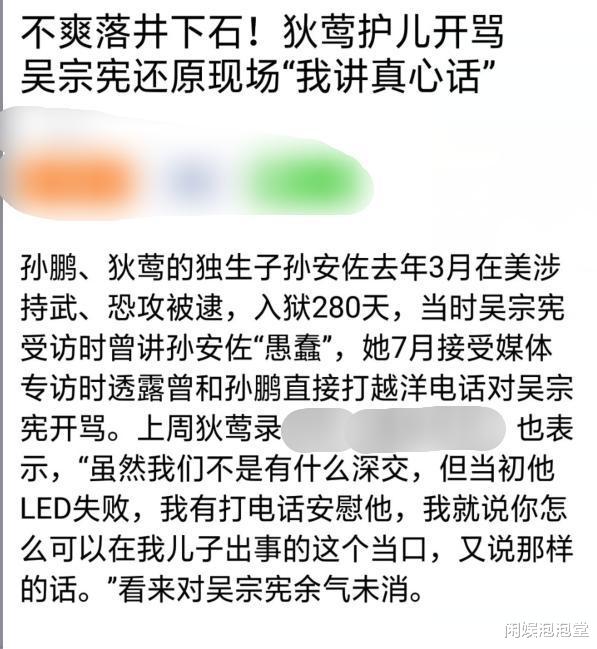 狄莺|脚踹蓝洁瑛，讽刺小S怒骂吴宗宪，狄莺如何把儿子“宠”进牢房？