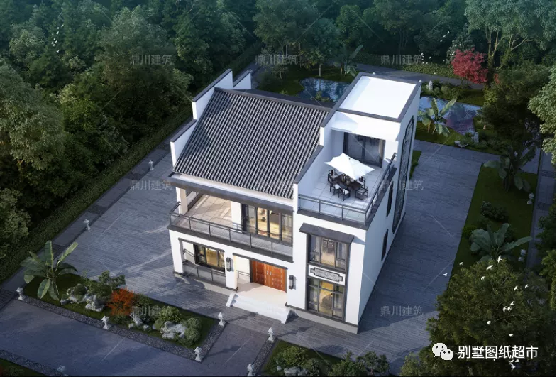 11×10米新中式二层别墅，5室2厅，低调大气，在老家30万建一栋