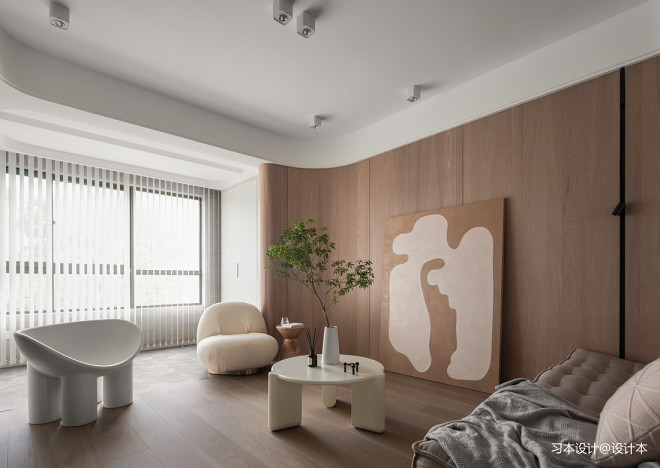 |弧形与空间构造柔美简致的居家美学