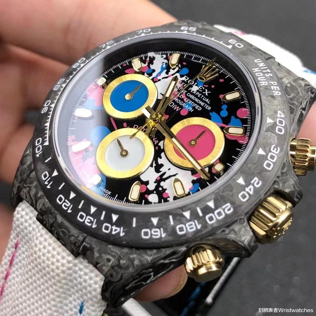 刻腕表者Wristwatches|TW厂劳力士迪通拿DIW碳纤维定制手表能代替N厂版本吗？