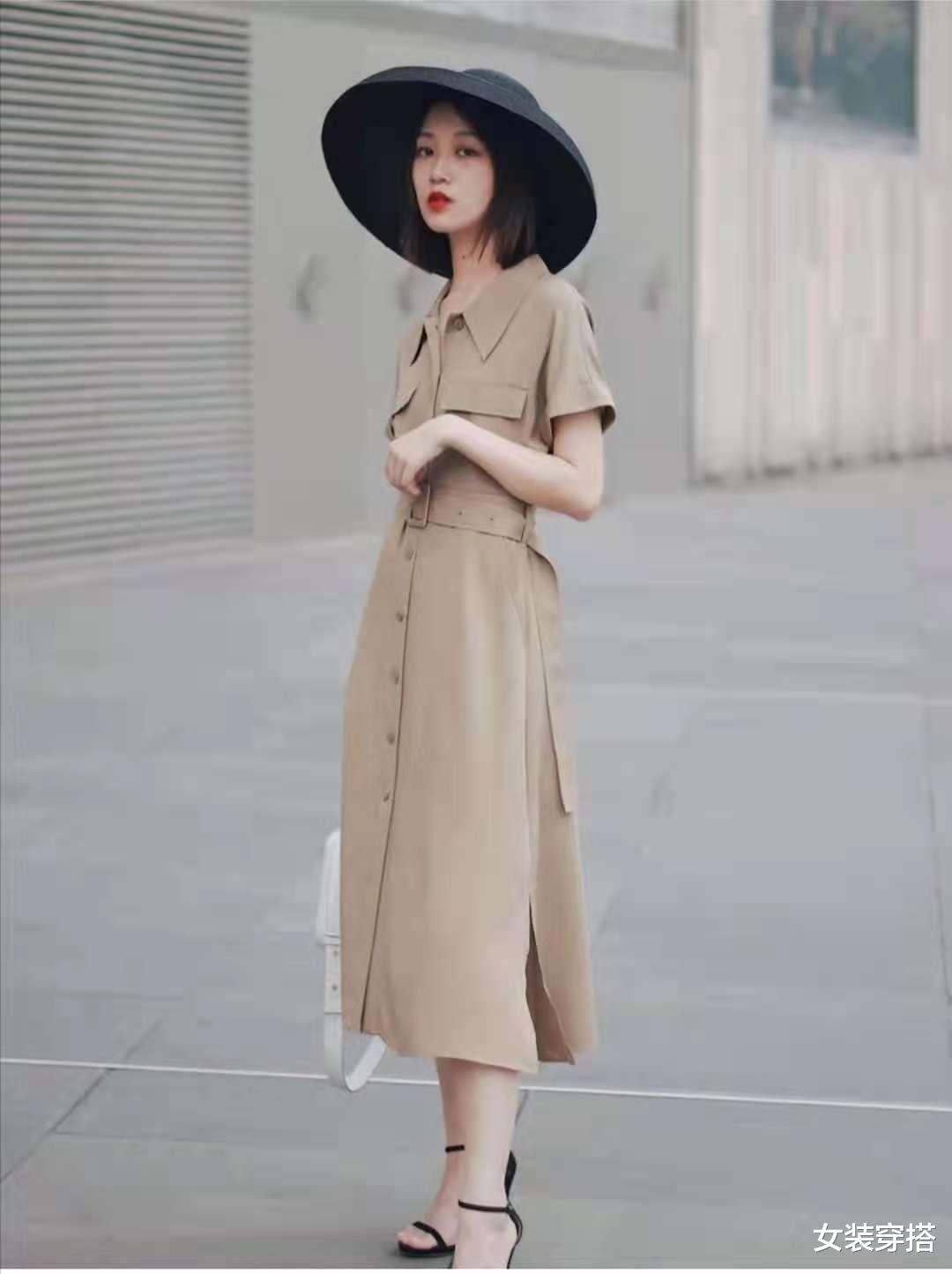 女装穿搭|咖色连衣裙搭配什么鞋子好看